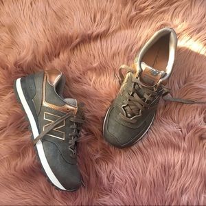 NWOB New Balance 574 Gray With Rose Gold 8